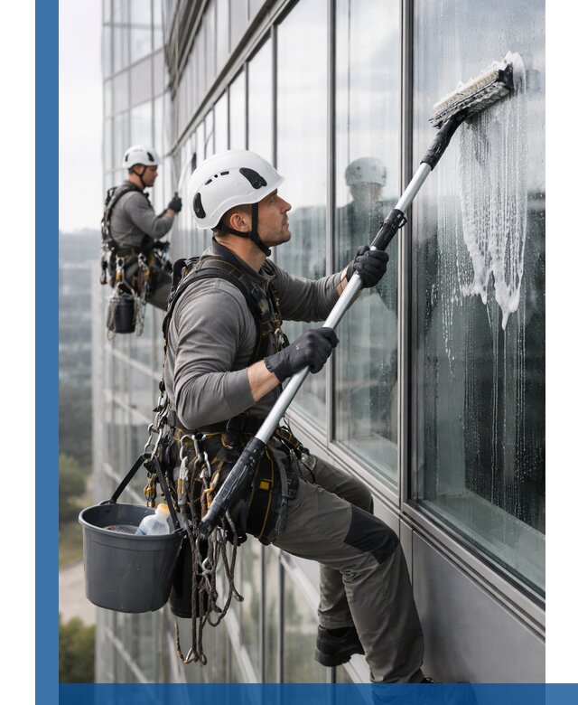 Высотная мойка сплошного остекления с выездом в Сестрорецке