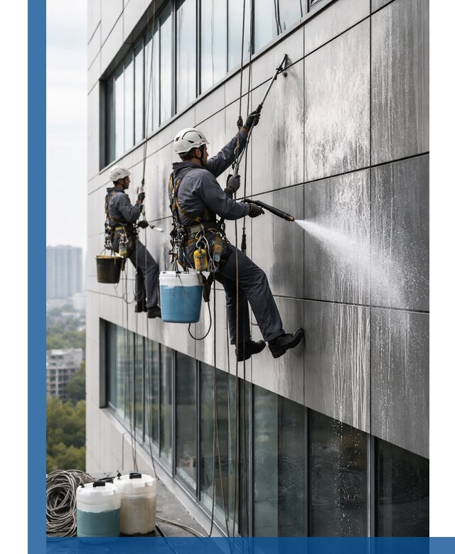 Профессиональная мойка вентилируемых фасадов в Сестрорецке