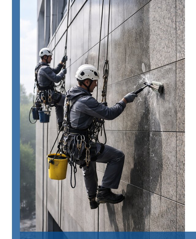 Профессиональная мойка фасада из керамогранита в Сестрорецке