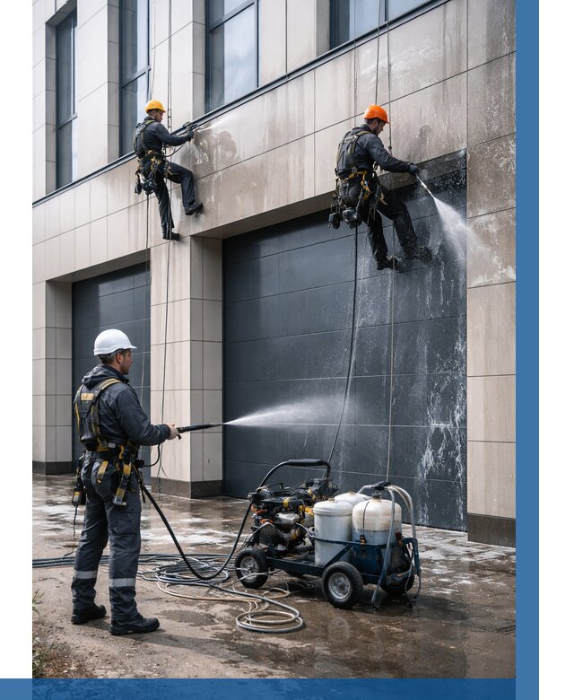 Послестроительная мойка фасада в Сестрорецке от 307 р. | ВЫСОТНИК-Сст