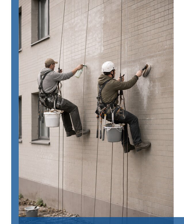 Удаление высолов с фасада зданий в Сестрорецке без повреждений и следов