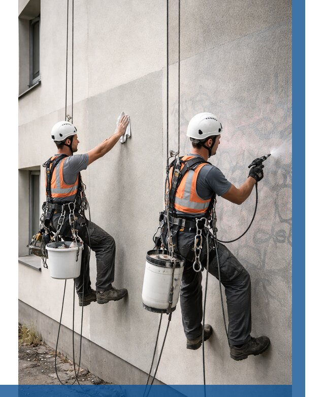 Антиграффити покрытие фасада в Сестрорецке от 615 р. | ВЫСОТНИК-Сст