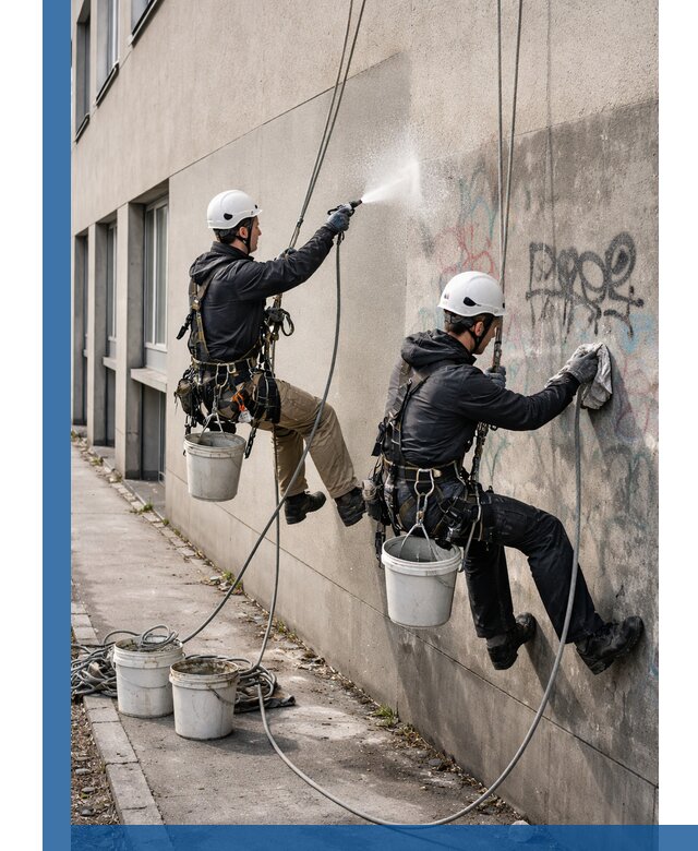 Антиграффити покрытие фасада с защитой от надписей в Сестрорецке