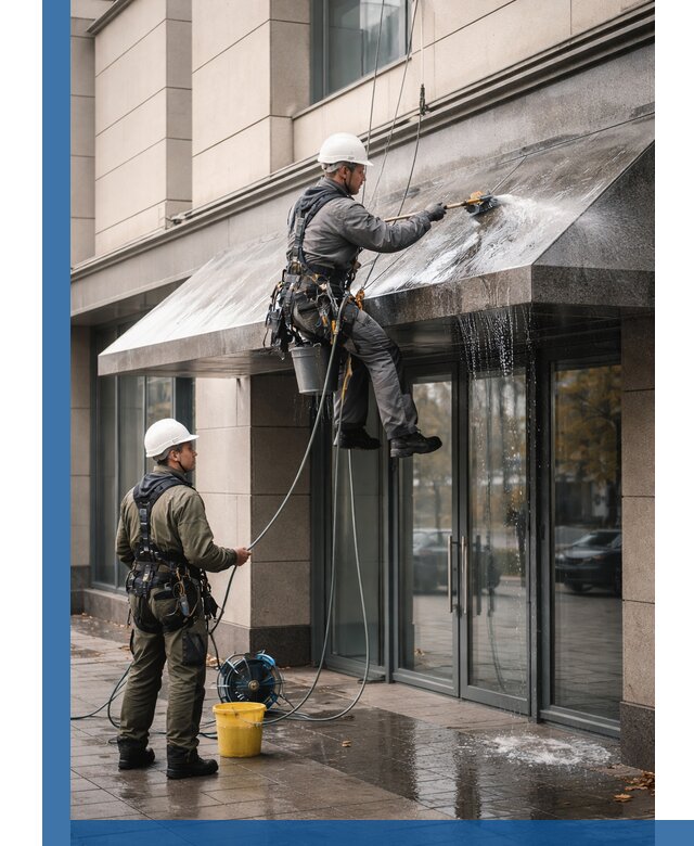 Профессиональная мойка козырьков и навесов в Сестрорецке