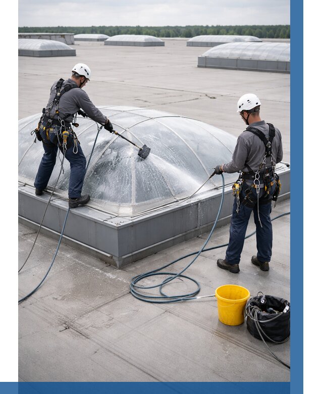 Мойка зенитных фонарей в Сестрорецке, заказать от 4612 р. | ВЫСОТНИК-Сст