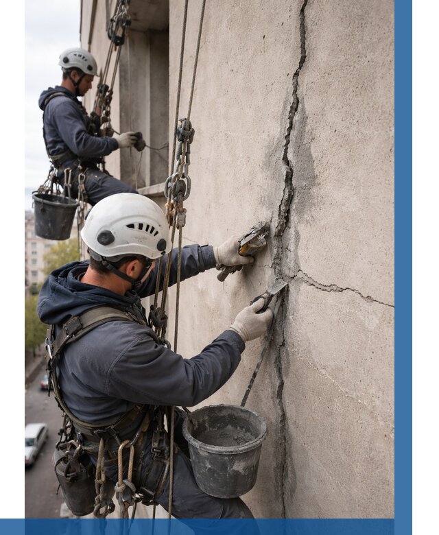 Заделка трещин на фасаде в Сестрорецке от 922 р. | ВЫСОТНИК-Сст