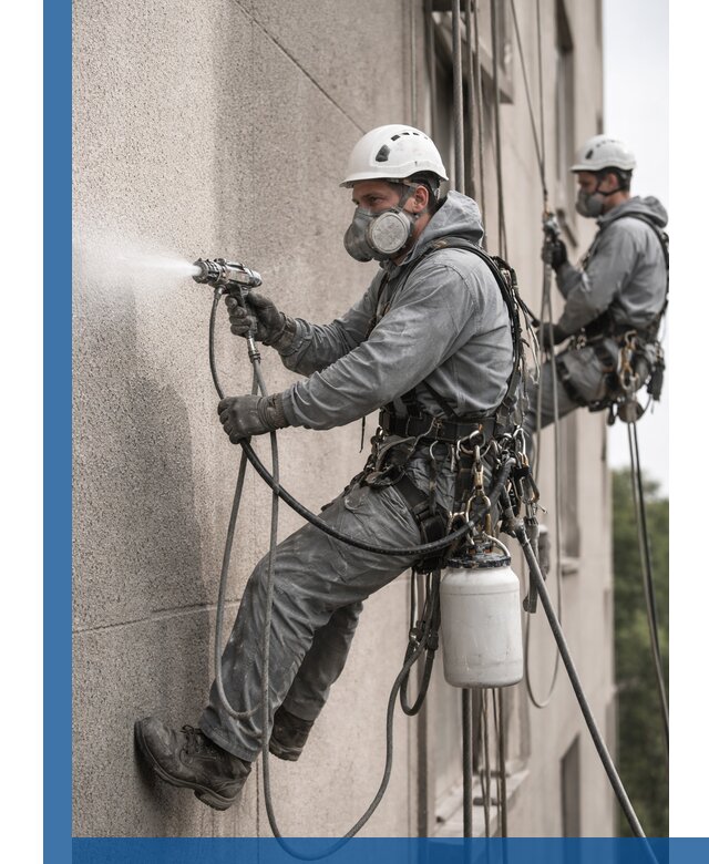 Безвоздушная покраска фасадов зданий в Сестрорецке профессионально