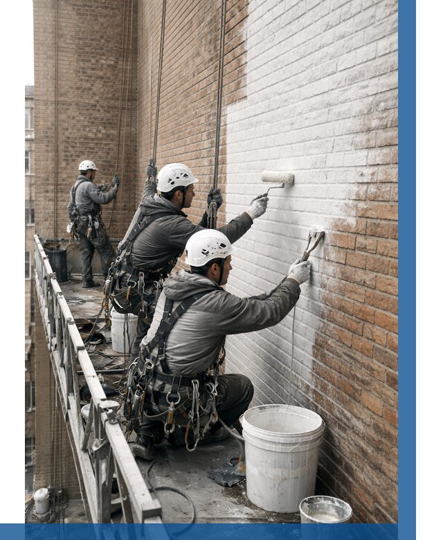 Покраска кирпичного фасада в Сестрорецке от 359 р. | ВЫСОТНИК-Сст