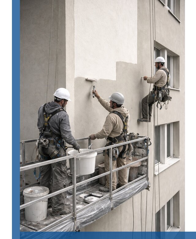 Покраска оштукатуренного фасада в Сестрорецке под ключ с гарантией