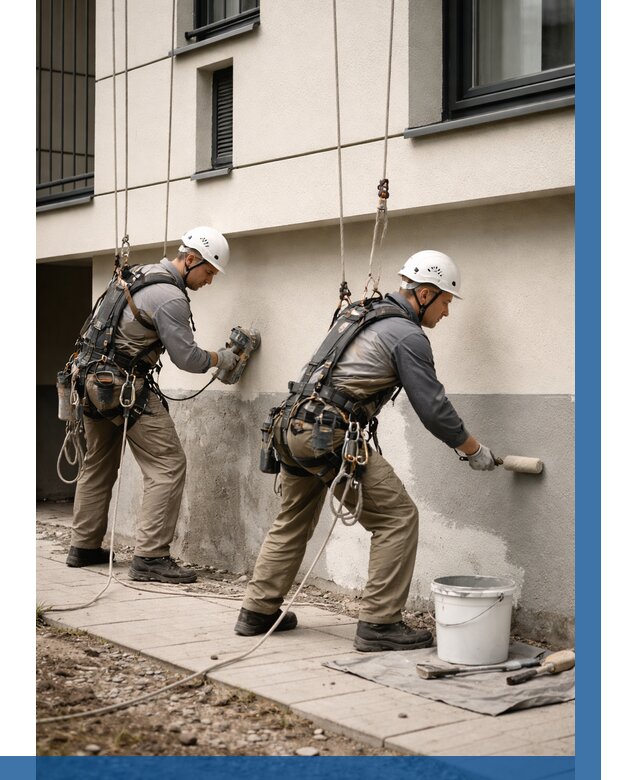 Окраска цоколя здания в Сестрорецке от 461 р. под ключ | ВЫСОТНИК-Сст