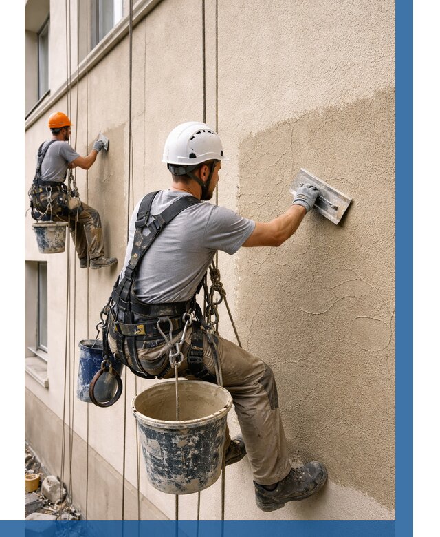 Декоративная штукатурка фасада в Сестрорецке от 1230 р. | ВЫСОТНИК-Сст