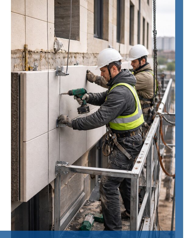 Монтаж фасадных термопанелей в Сестрорецке от 1537 р. | ВЫСОТНИК-Сст