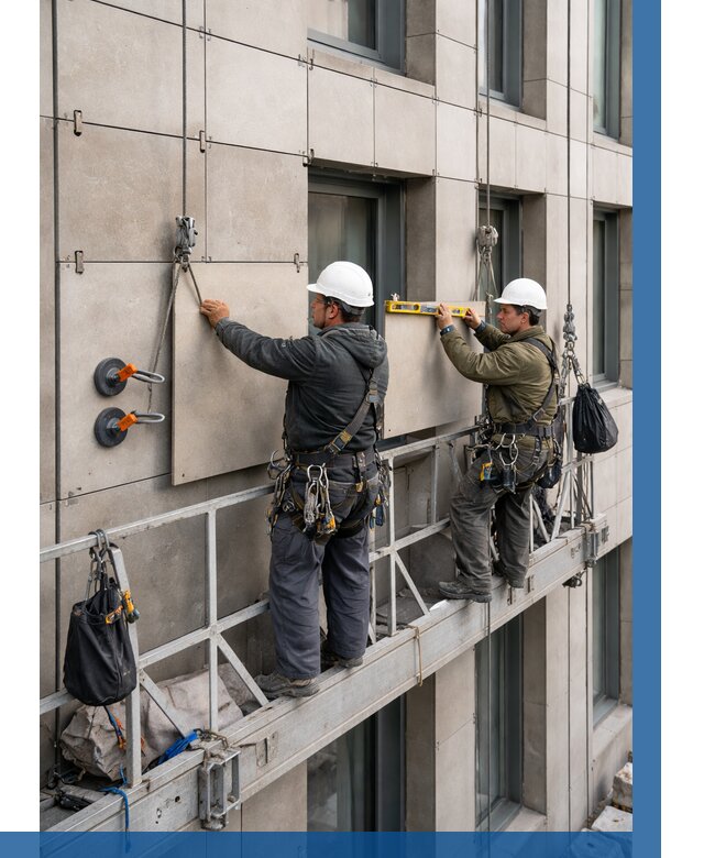 Монтаж керамогранита на фасад в Сестрорецке от 2562 р. | ВЫСОТНИК-Сст