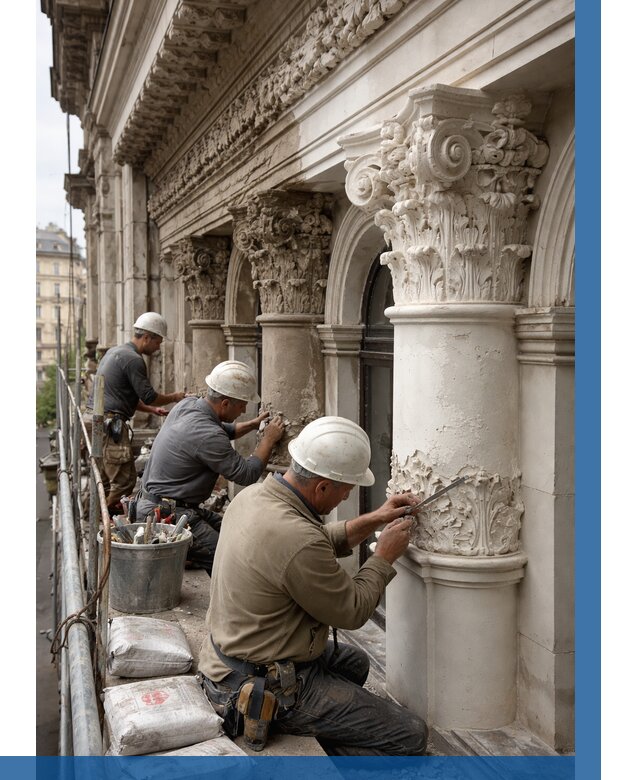 Реставрация фасадной лепнины в Сестрорецке от 2562 р. | ВЫСОТНИК-Сст