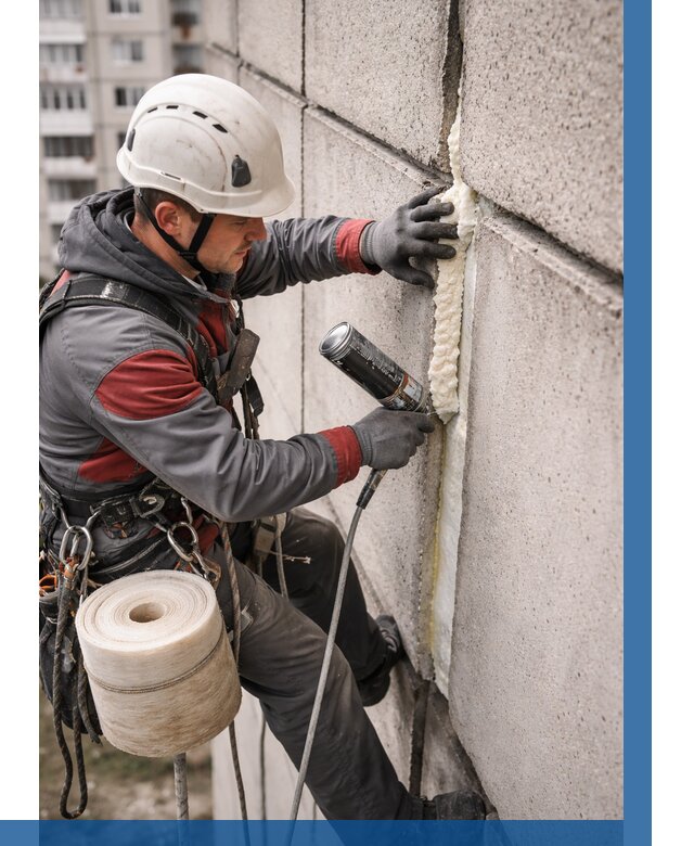 Утепление межпанельных швов в Сестрорецке от 717 р. | ВЫСОТНИК-Сст