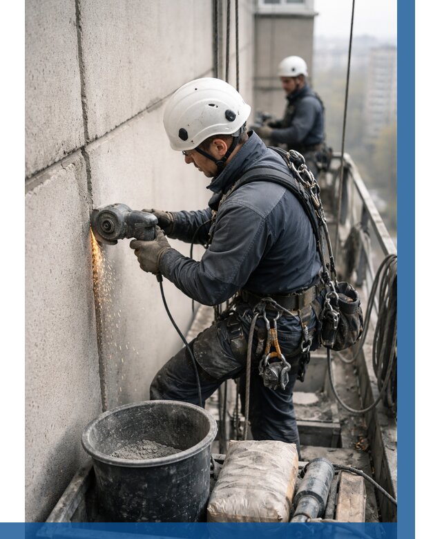 Штробление межпанельных швов в Сестрорецке от 1230 р. | ВЫСОТНИК-Сст