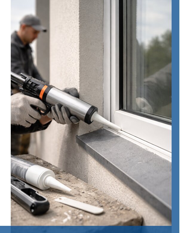Герметизация монтажных швов окон в Сестрорецке от 666 р. | ВЫСОТНИК-Сст