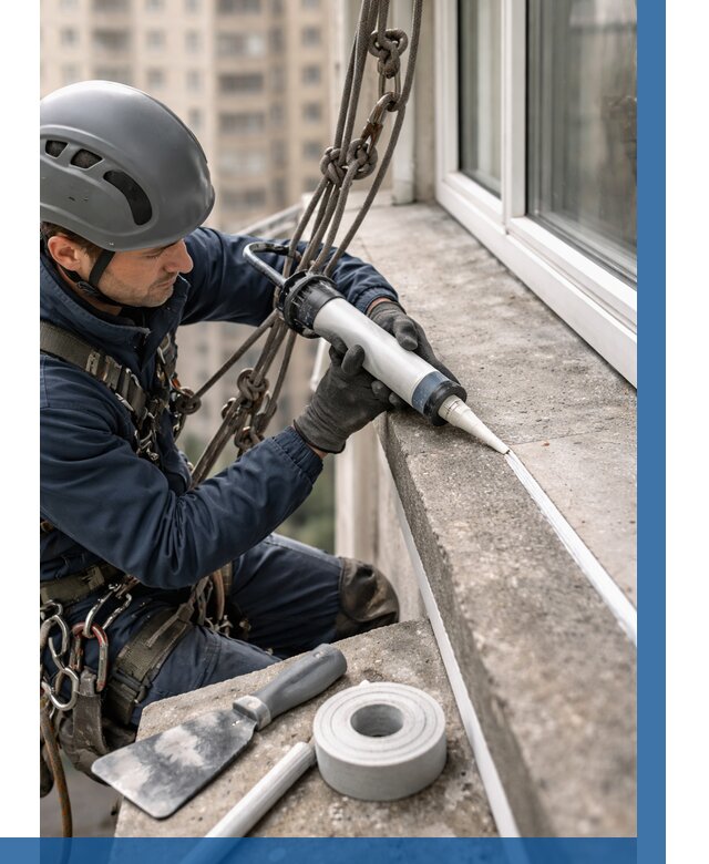 Герметизация балконного козырька в Сестрорецке от 4612 р. | ВЫСОТНИК-Сст