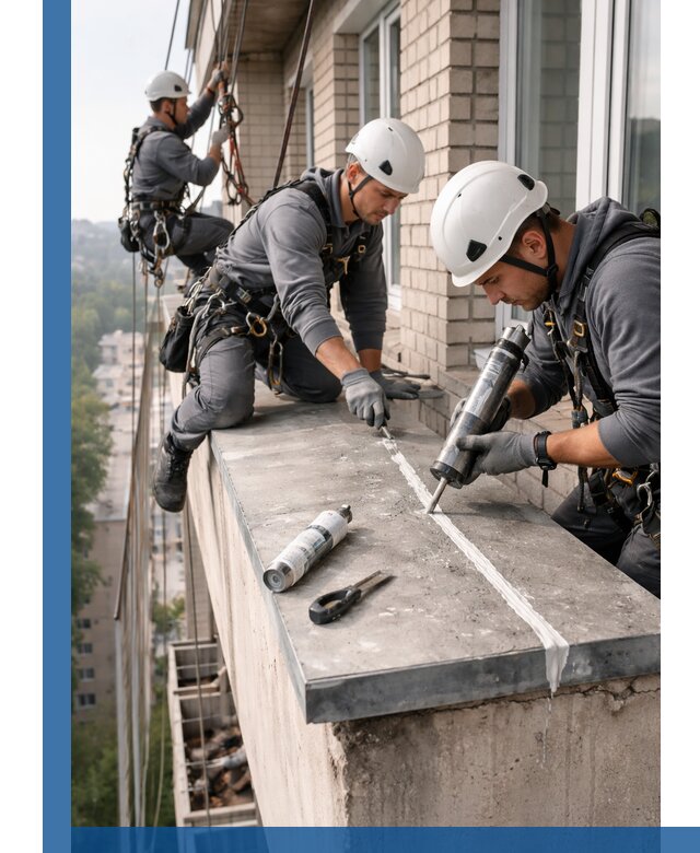 Герметизация балконного козырька в Сестрорецке профессионально