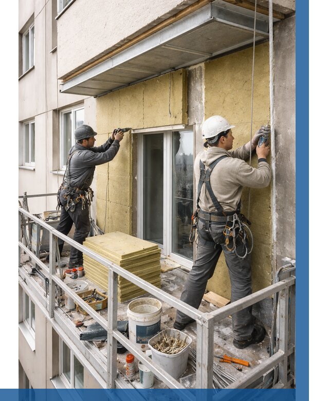 Утепление балкона снаружи в Сестрорецке от 1640 р. под ключ ВЫСОТНИК-Сст