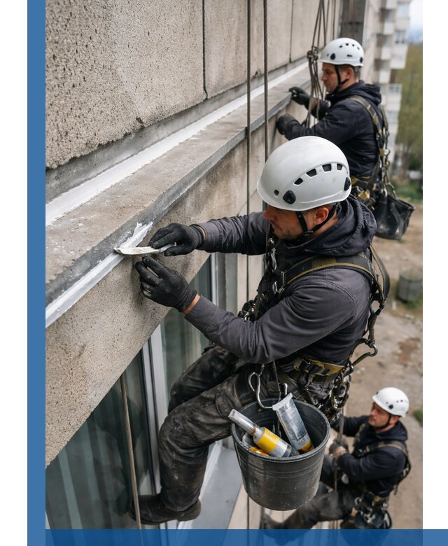 Герметизация примыкания балкона в Сестрорецке под ключ с гарантией