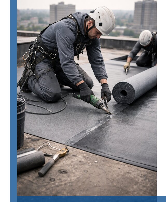 Ремонт мягкой кровли в Сестрорецке с выездом промальпинистов