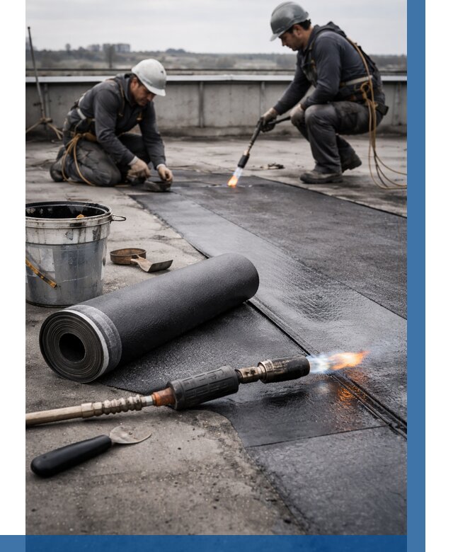 Ремонт рулонной кровли в Сестрорецке от 666 р. | ВЫСОТНИК-Сст