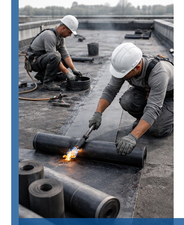 Ремонт рулонной кровли в Сестрорецке герметизация и восстановление