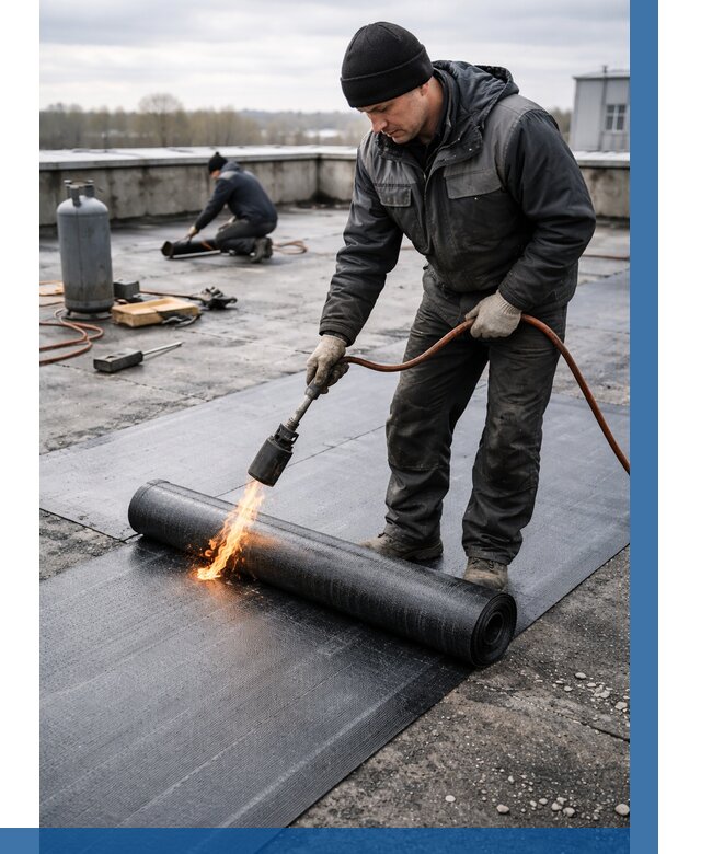 Ремонт наплавляемой кровли в Сестрорецке от 717 р. | ВЫСОТНИК-Сст