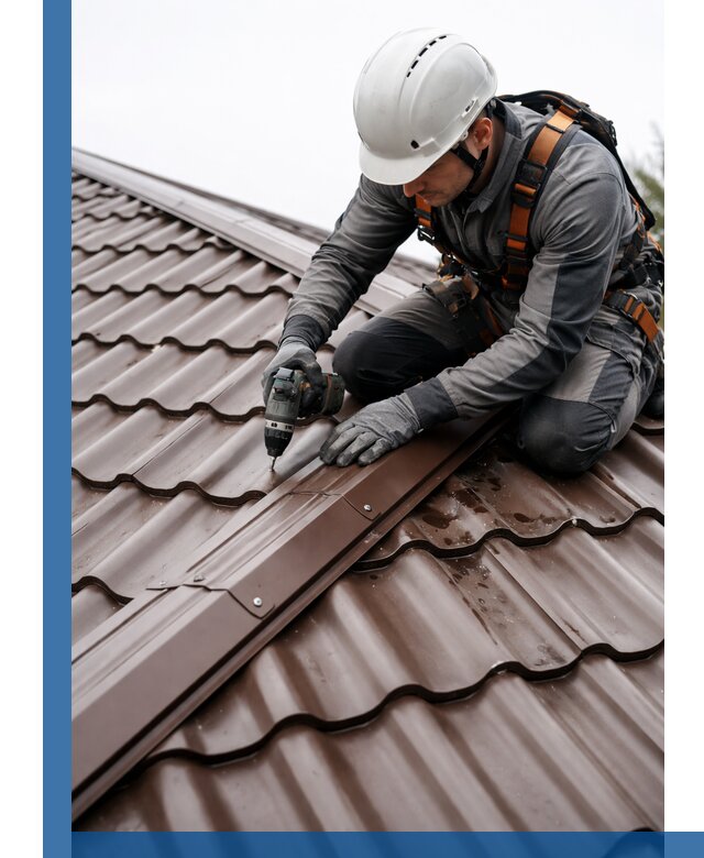 Ремонт металлочерепицы на крыше в Сестрорецке профессионально