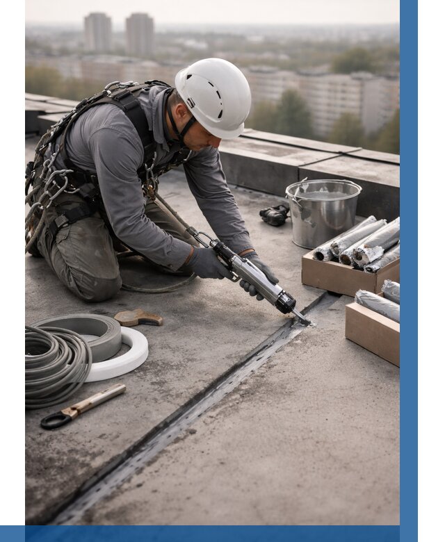 Герметизация швов кровли в Сестрорецке от 461 р./м2 | ВЫСОТНИК-Сст