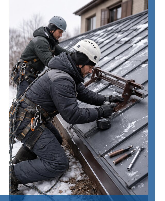 Монтаж снегозадержателей в Сестрорецке от 461 р. | ВЫСОТНИК-Сст