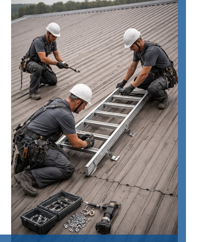 Монтаж кровельной лестницы в Сестрорецке от 4612 р. | ВЫСОТНИК-Сст