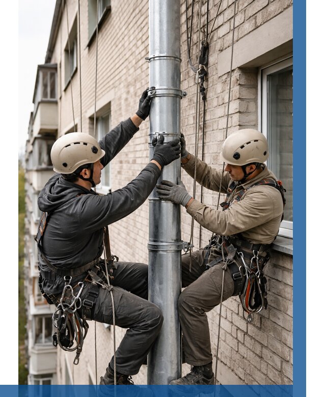 Замена водосточных труб в Сестрорецке от 6662 р. | ВЫСОТНИК-Сст