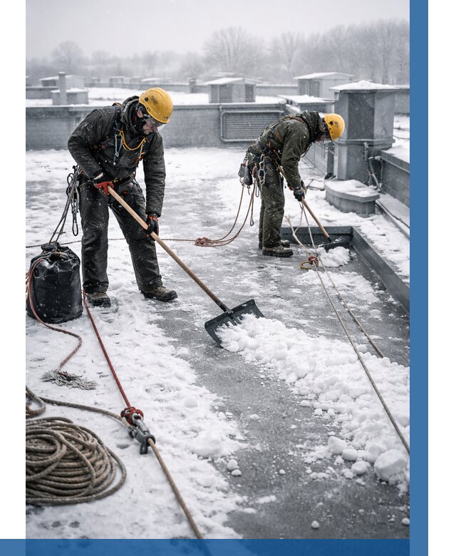 Очистка крыши от снега в Сестрорецке от 7687 р. | ВЫСОТНИК-Сст