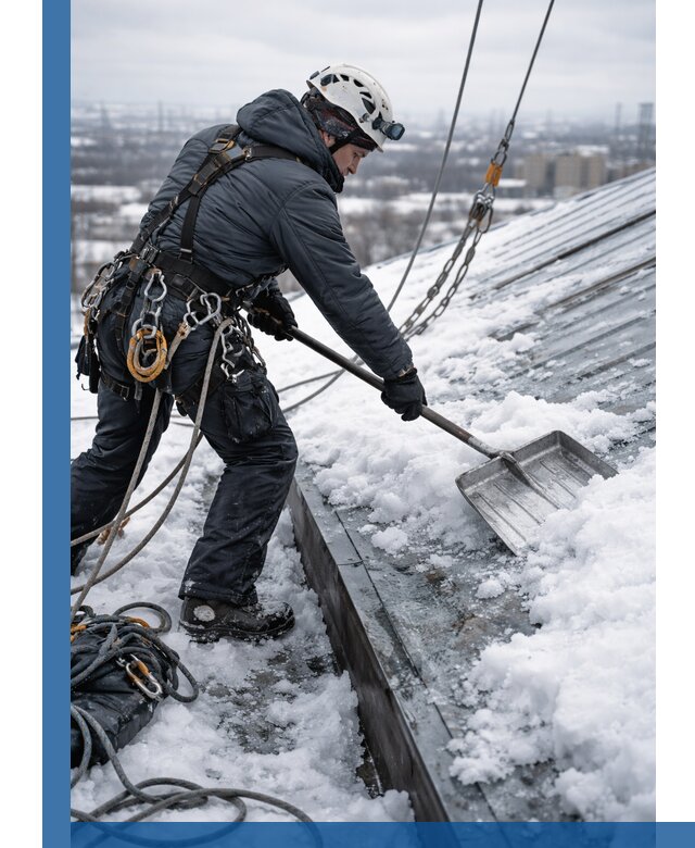 Профессиональная очистка кровли от снега и наледи в Сестрорецке