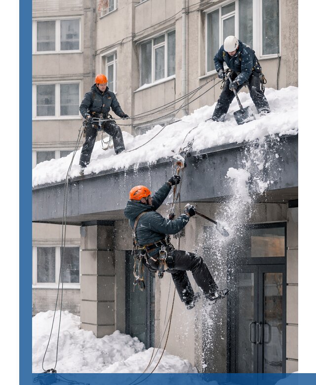 Безопасная очистка навесов от снега в Сестрорецке круглогодично