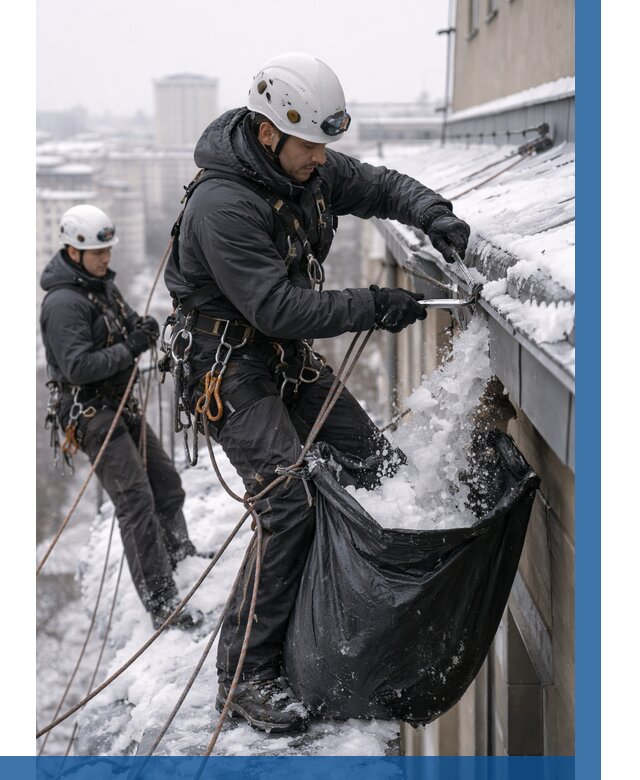 Аварийная очистка крыши в Сестрорецке под ключ от 307 р. | ВЫСОТНИК-Сст