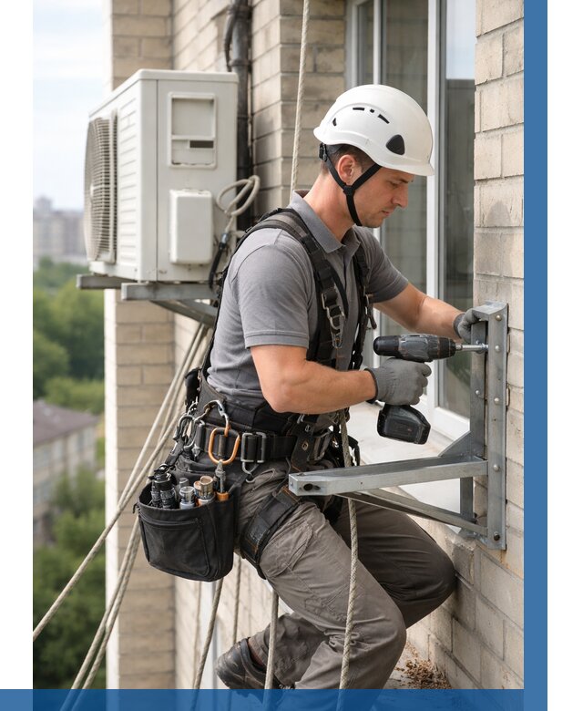 Установка кронштейнов кондиционера в Сестрорецке от 3587 р. | ВЫСОТНИК-Сст