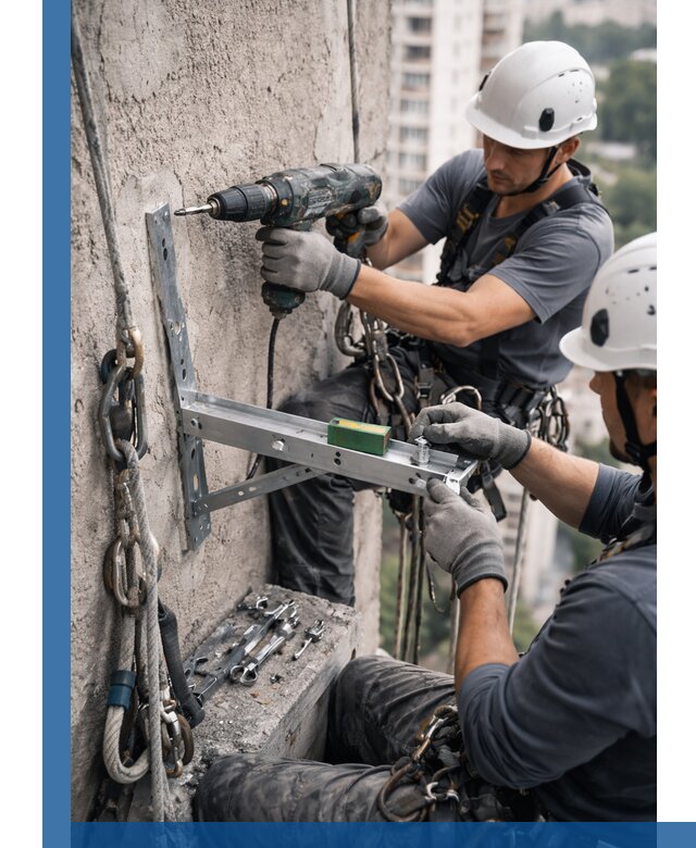 Установка кронштейнов кондиционера и крепежа в Сестрорецке