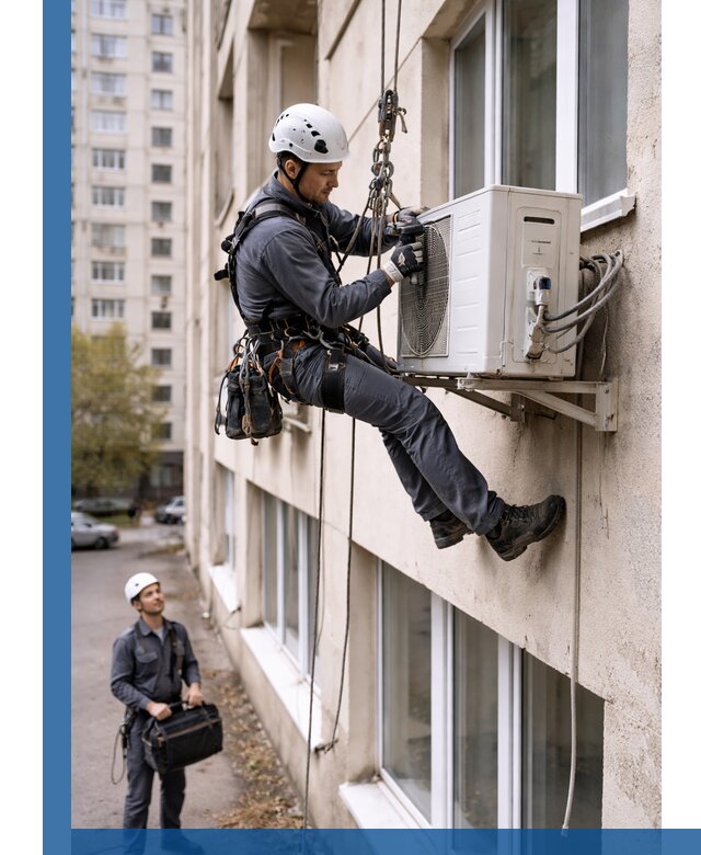 Демонтаж внешнего блока кондиционера в Сестрорецке профессионально