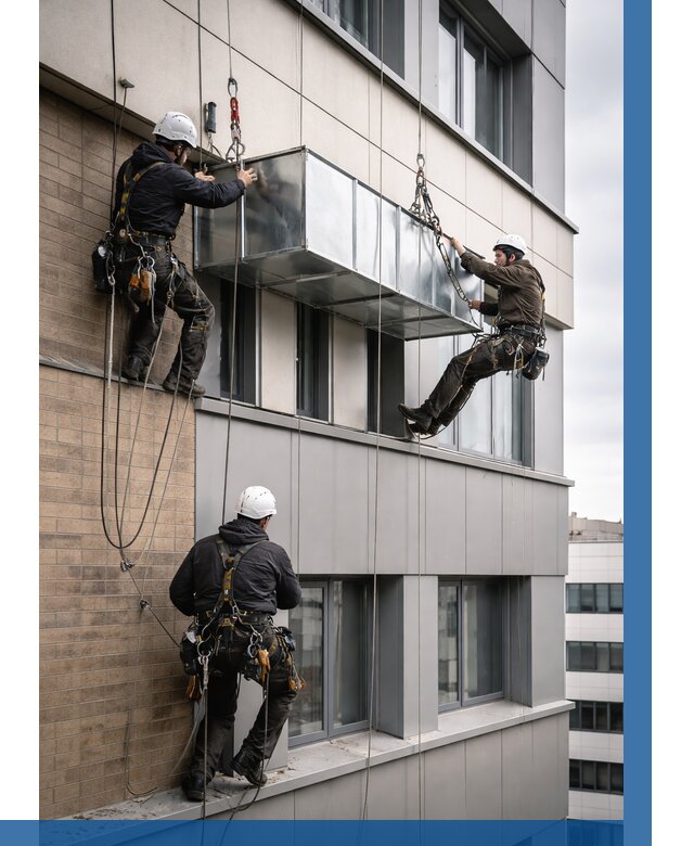 Монтаж воздуховодов на фасаде в Сестрорецке от 1537 р. | ВЫСОТНИК-Сст