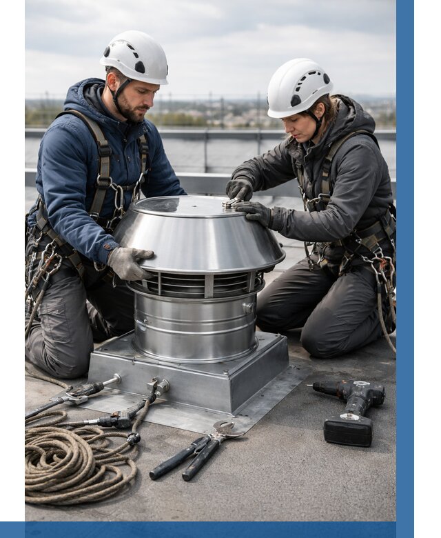 Установка дефлекторов на кровле в Сестрорецке от 4612 р. | ВЫСОТНИК-Сст