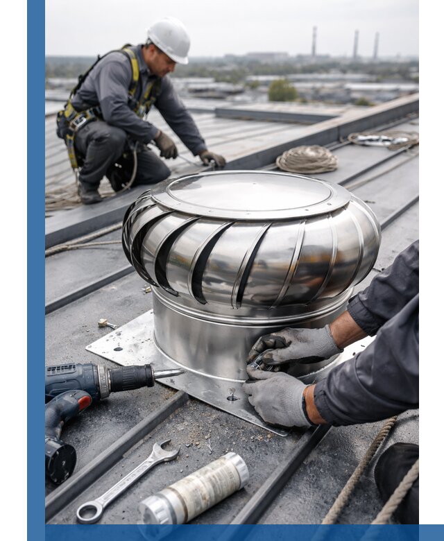 Установка дефлекторов на кровле в Сестрорецке профессионально