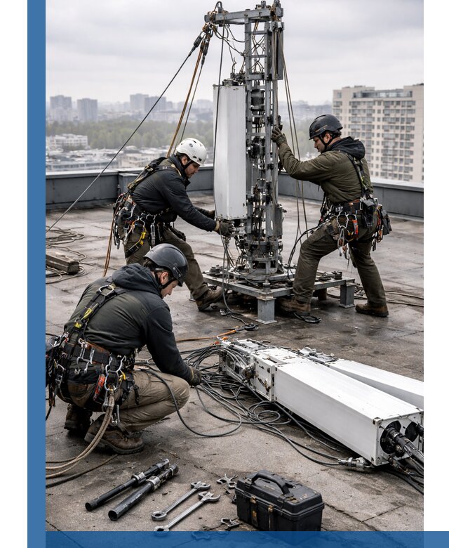 Демонтаж антенн на крыше зданий в Сестрорецке с гарантией