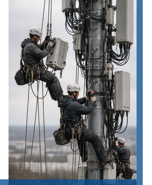 Монтаж оборудования связи на мачте в Сестрорецке от 7687 р. | ВЫСОТНИК-Сст