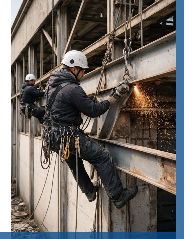 Демонтаж металлоконструкций на высоте в Сестрорецке от 6662р. |ВЫСОТНИК-Сст