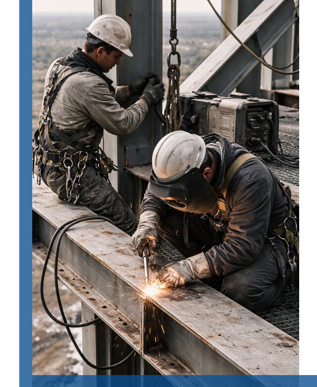 Высотные сварочные работы в Сестрорецке для промышленных объектов