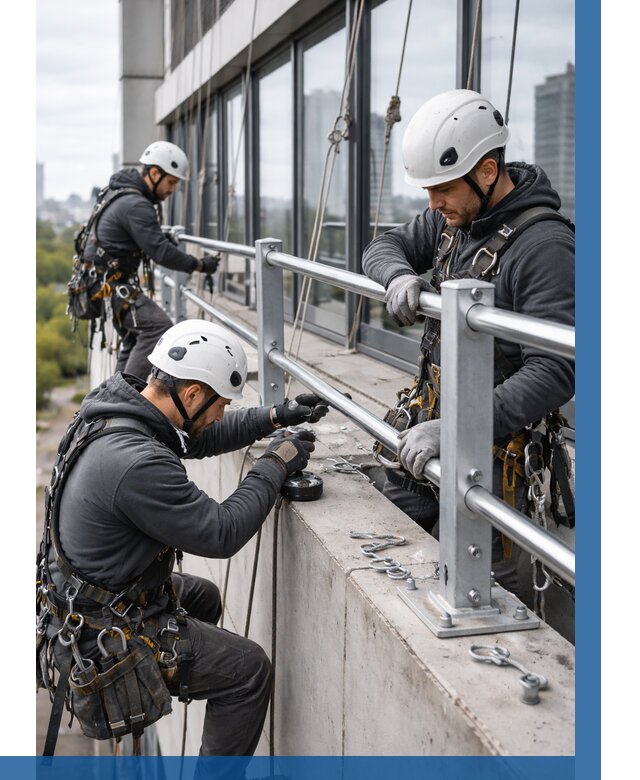 Монтаж ограждений на высоте в Сестрорецке, от 1230 р. | ВЫСОТНИК-Сст