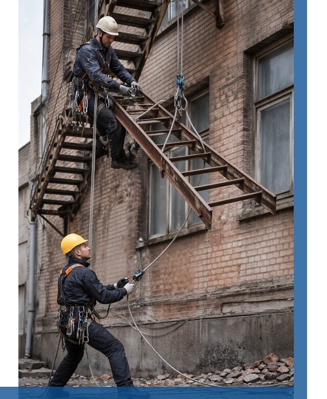 Демонтаж пожарной лестницы в Сестрорецке от 12299 р. | ВЫСОТНИК-Сст